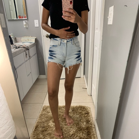 Denim Short Shorts - Picture 1 of 5
